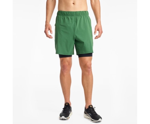 Tenis Saucony Doubleback 7" 2-1 Short Hombre Pantalones cortos Ropa Greener Pastures México MX-185-WO